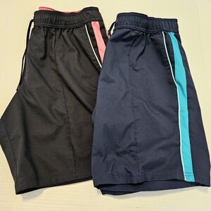 made for life Teal and Black Athletic Shorts Set